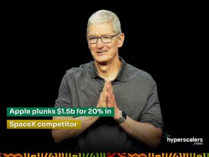 Apple plunks $1.5b for 20% in SpaceX competitor